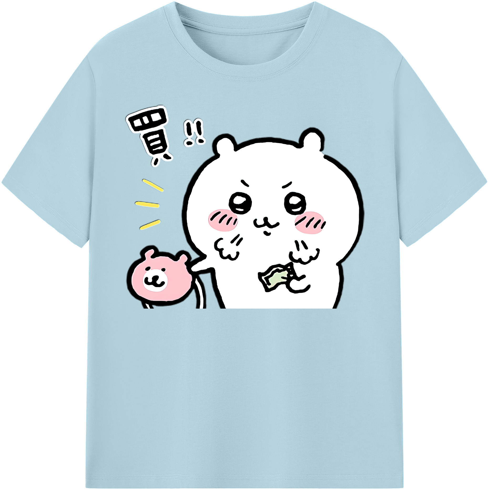 （画像用） ちいかわ ちいかわ Chii-kawa chiikawa 綿100％半袖Tシャツ（フロントプリント）